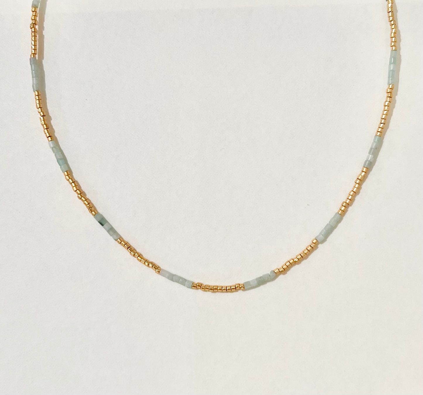 Gold & Stone Beaded Necklace