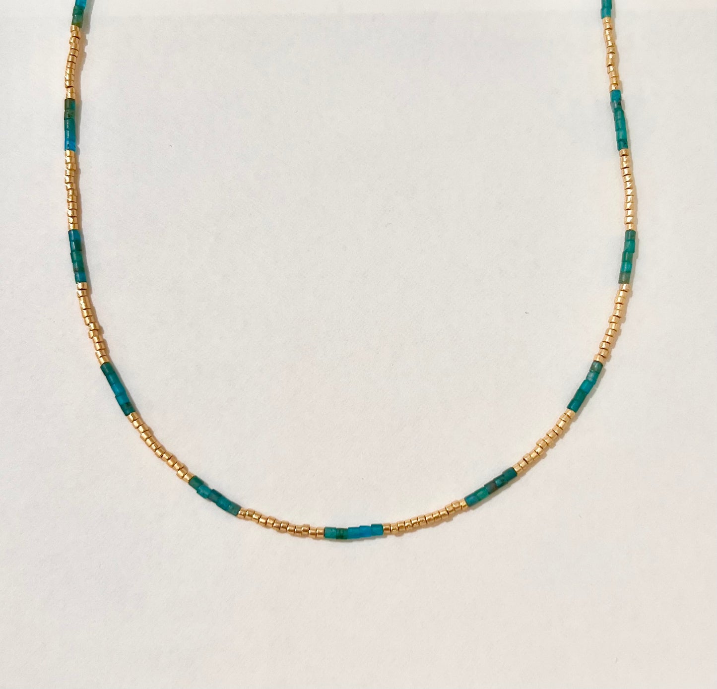 Gold & Stone Beaded Necklace