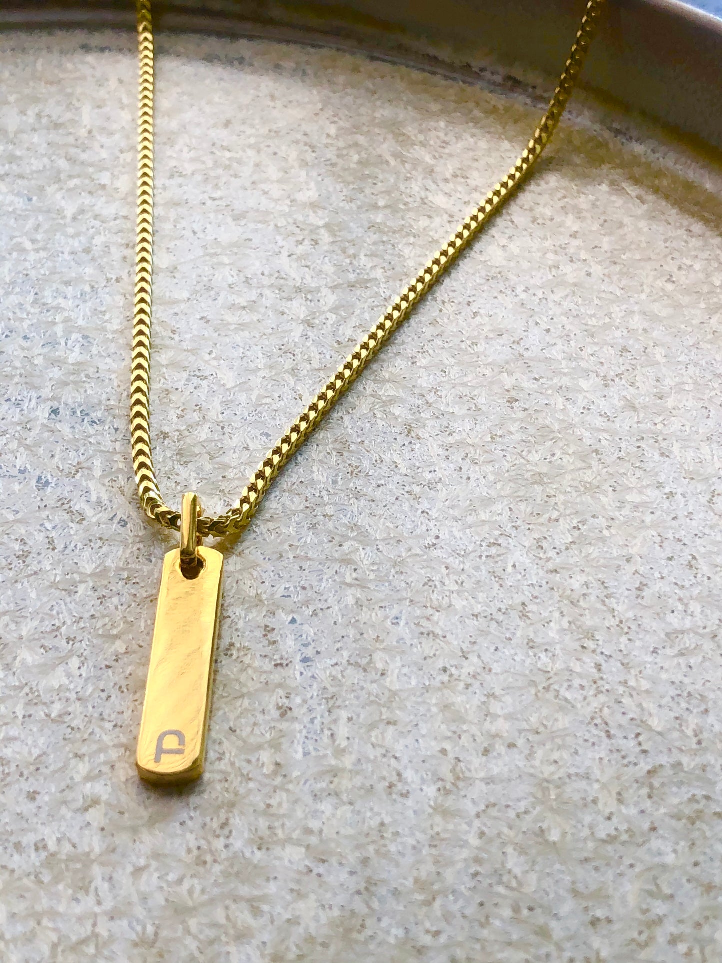 Engraved Pendant On Franco Chain